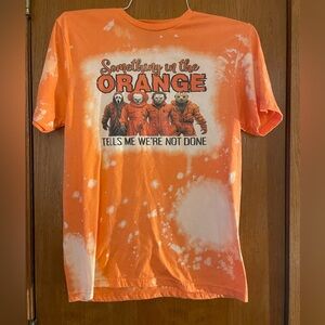 Ladies Size M Orange Gildan Halloween T-Shirt